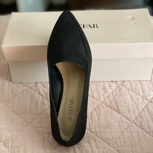 Black pointed loafers